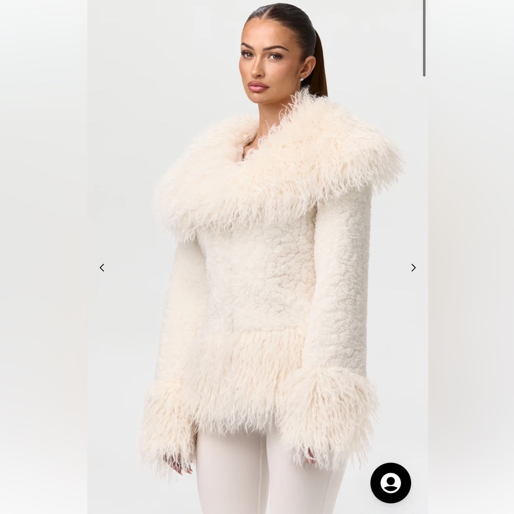 Naked Wardrobe Sherpa Faux Fur Jacket